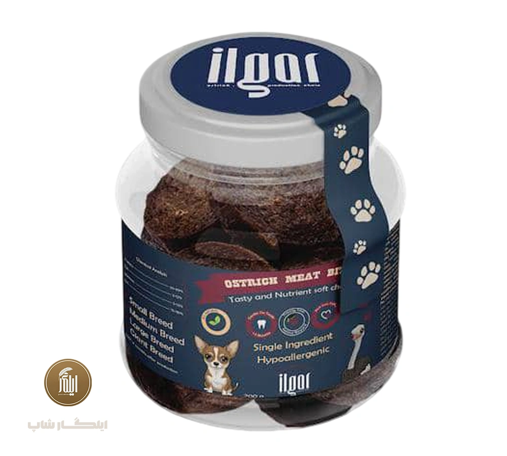 غذای تشویقی سگ و گربه حاوی گوشت شترمرغ 
