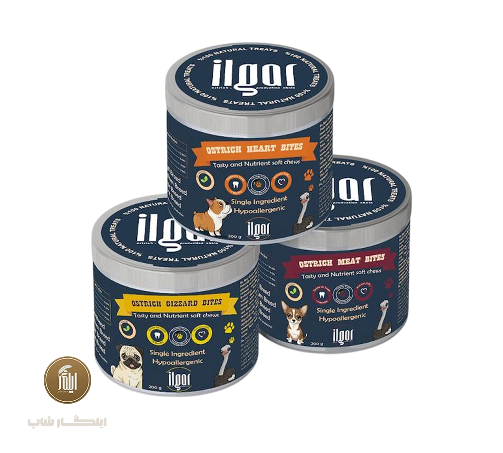 غذای تشویقی سنگدان شترمرغ برای سگ و گربه